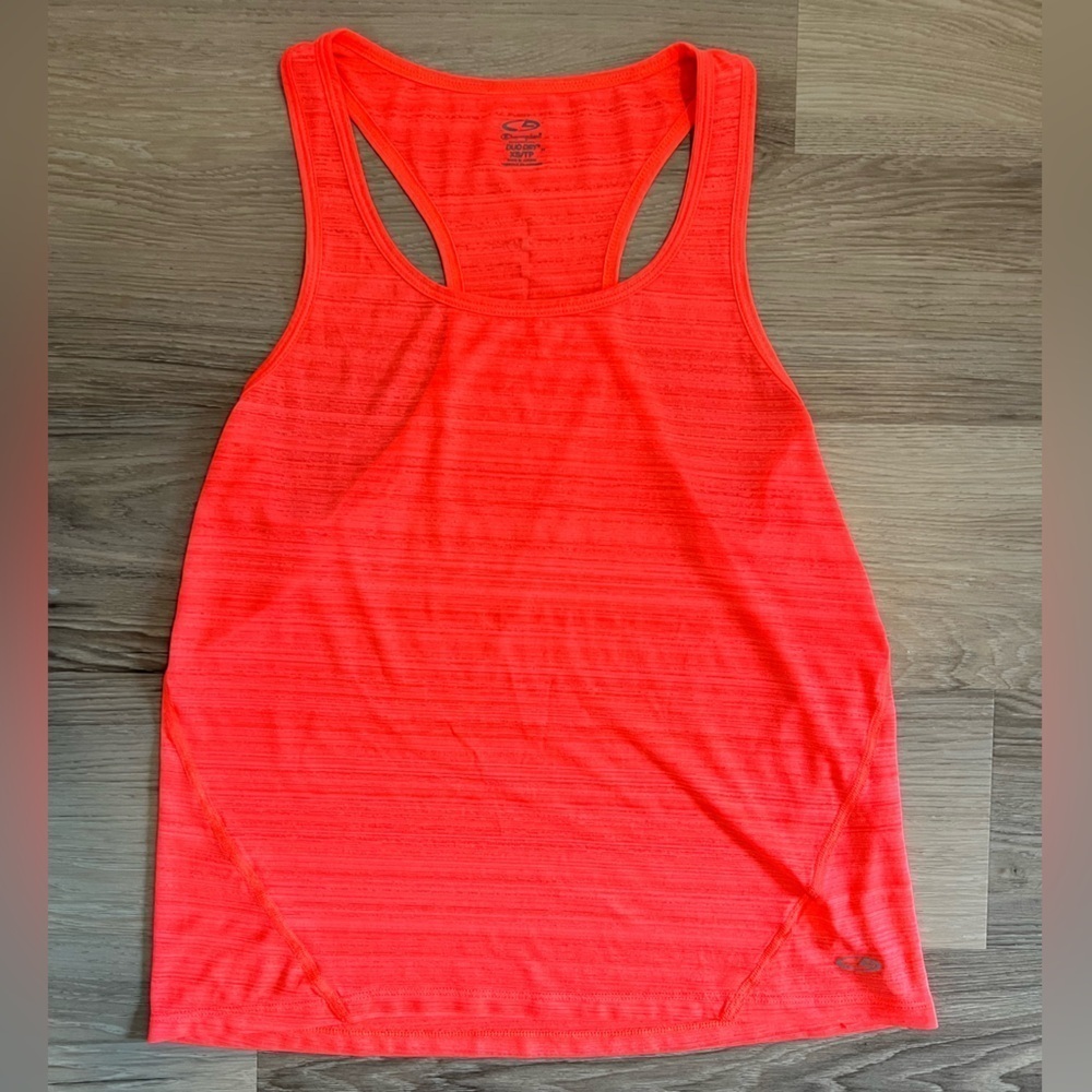 Champion Bright Orange Workout Tank Top in Duo Dry Material - Size XS